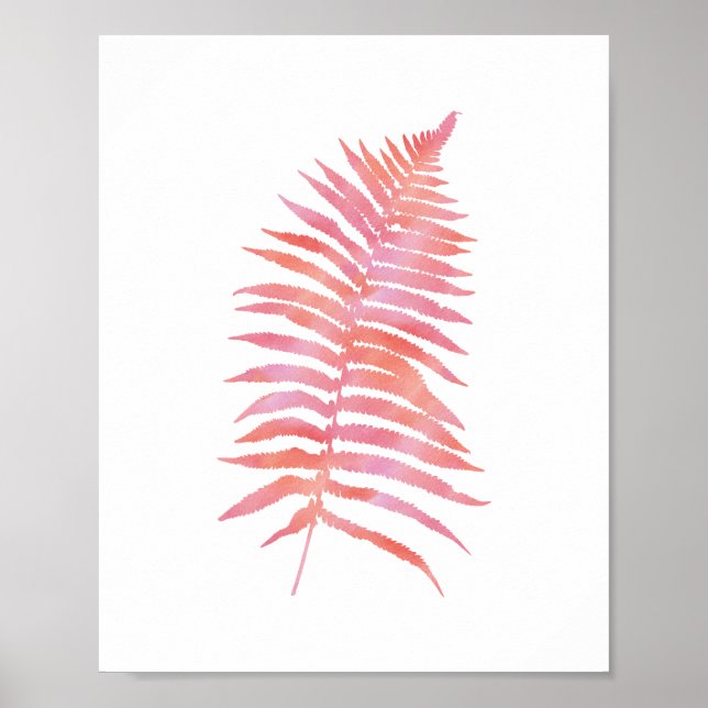 Impressão de Arte por Aquarela Rosa Tropical (Frente)