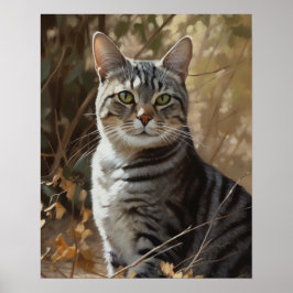 Impressão de arte por gato americano Shorthair