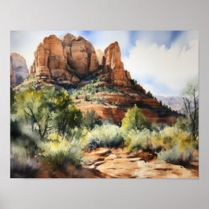 Impressão de Arte Pôster Red Rocks Sedona Arizona