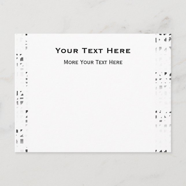 Impressão de Arte Preto, Branco e Cinza Convite de (Frente)