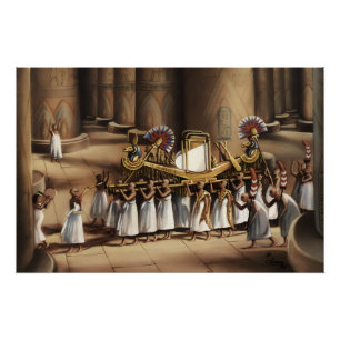 Impressão de Arte Sacra Procissão Egípcia Antiga