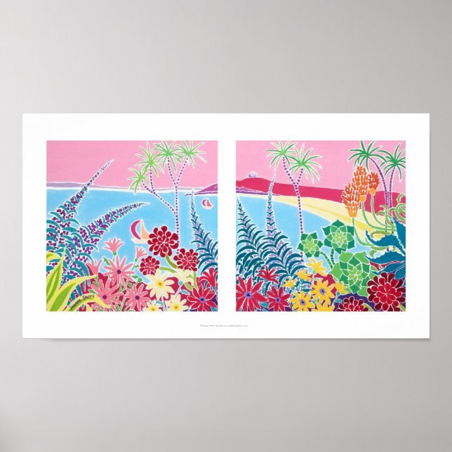 Impressão de Arte: Tresco, Ilhas de Scilly, Cornua (Frente)