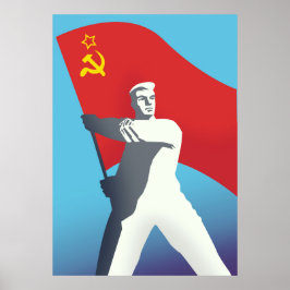 Impressão de arte vintage de trabalhador da União