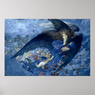 Impressão de Arte Vintage, Noite Pré-Raphaelite