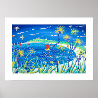 Impressão de Arte: Wiggly Palms e Agapanthus Tresc