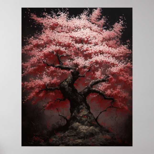 Impressão de Árvore de Cereja Sakura Japonês (Frente)