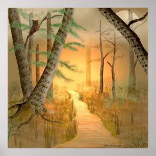 Impressão de Ascensão de Lua Má