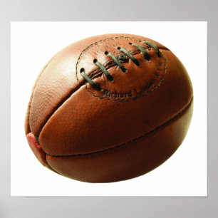 Impressão de Ball Antigo Rugby