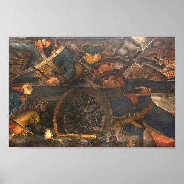 Impressão de Banner de Deco de Arte WPA "New Deal" (Frente)