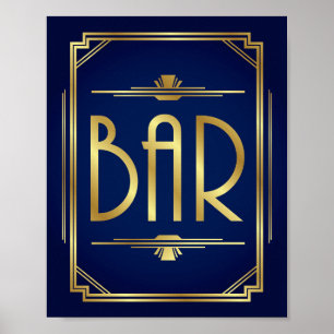Impressão de BAR de Arte Dourada