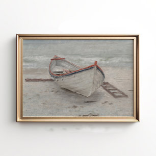 Impressão de Barco Encalhado, Arte de Parede Vinta