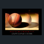 Impressão de Basquete de Conquista Motivacional Ún<br><div class="desc">Eu Adoro Este Jogo. Esportes populares - Imagem de bola de basquete.</div>
