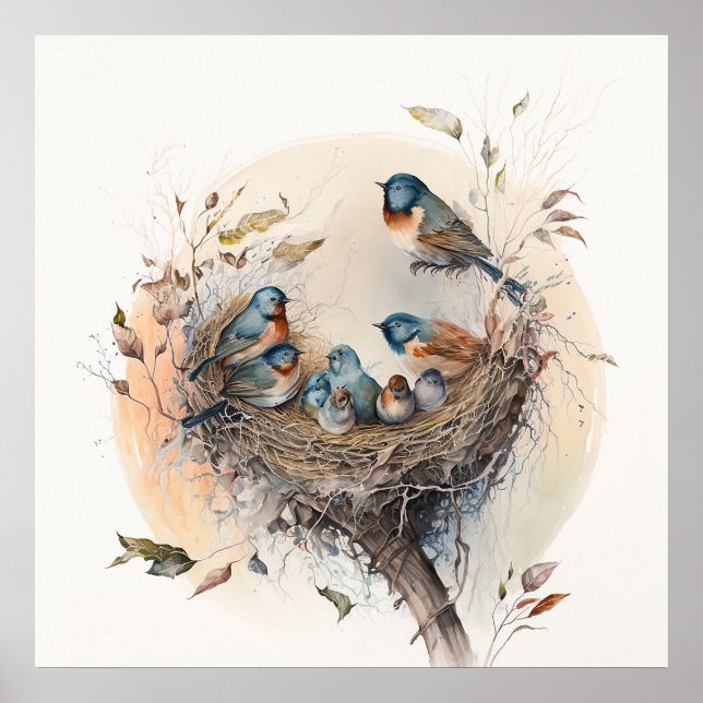 Impressão de Bebê Animal para Nursery, poster da F (Frente)