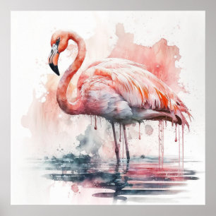 Impressão de Bebês para Enfermeiro, flamingo poste