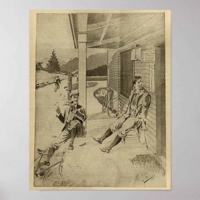 impressão de Bicicleta de Bicicleta E Arte de Cava (Frente)