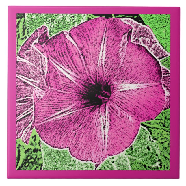 Impressão de Bloco Glória da Manhã, Fuchsia Pink C (Frente)
