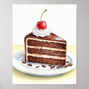 Impressão de Bolo de Chocolate