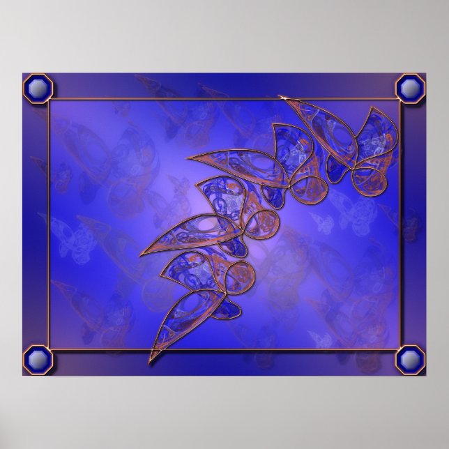 Impressão de Borboletas de Cobre (Frente)