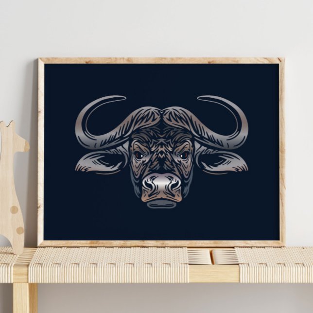 Impressão de Buffalo Africano | Impressão de Buffa (Criador carregado)