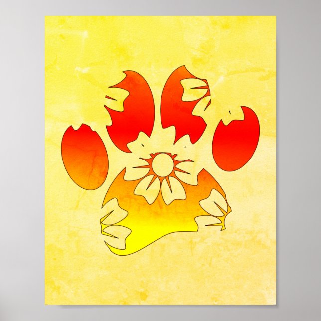 Impressão de Cachorro Floral (Frente)