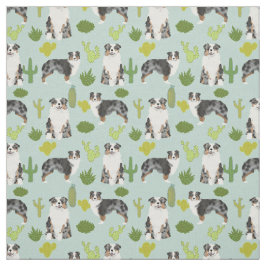 impressão de cacto tecido de Shepherd australiano