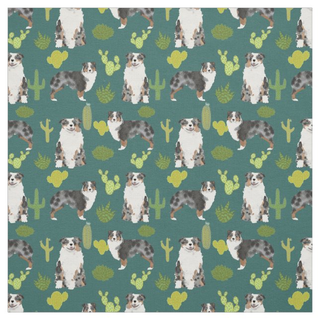 impressão de cacto tecido de Shepherd australiano (Modelo)