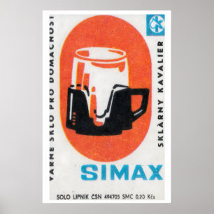 Impressão de Café Matchbox Vintage, Cozinha Retro