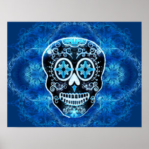 Impressão de Calavera Azul
