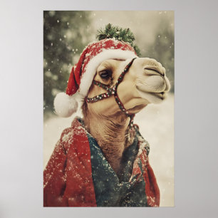 Impressão de Camelo de Natal, Arte de Parede de Fé
