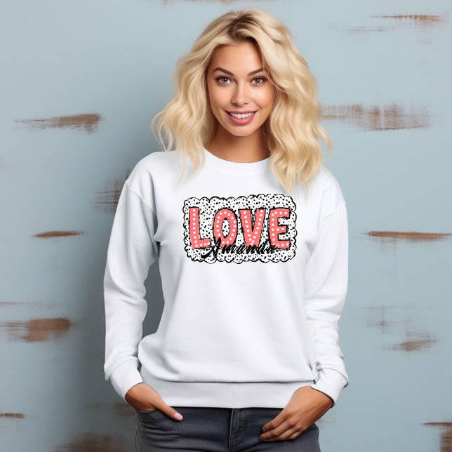 Impressão de Camiseta Romântica de Dalmação Rosa-D (Criador carregado)