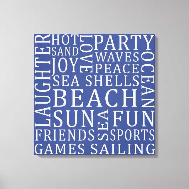 Impressão de canvas da Câmara de Praia Personaliza (Frente)