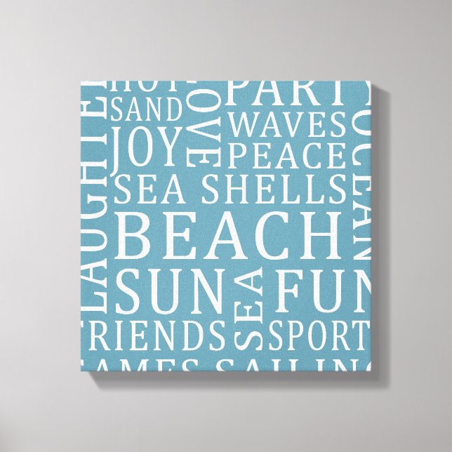 Impressão de canvas da Câmara de Praia Personaliza (Frente)