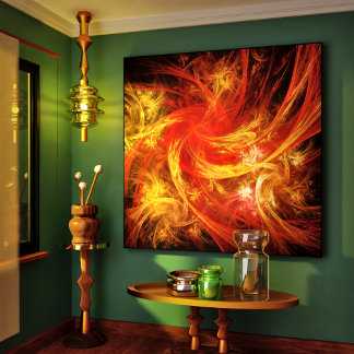 Impressão de Canvas de Abstrato do Firestorm