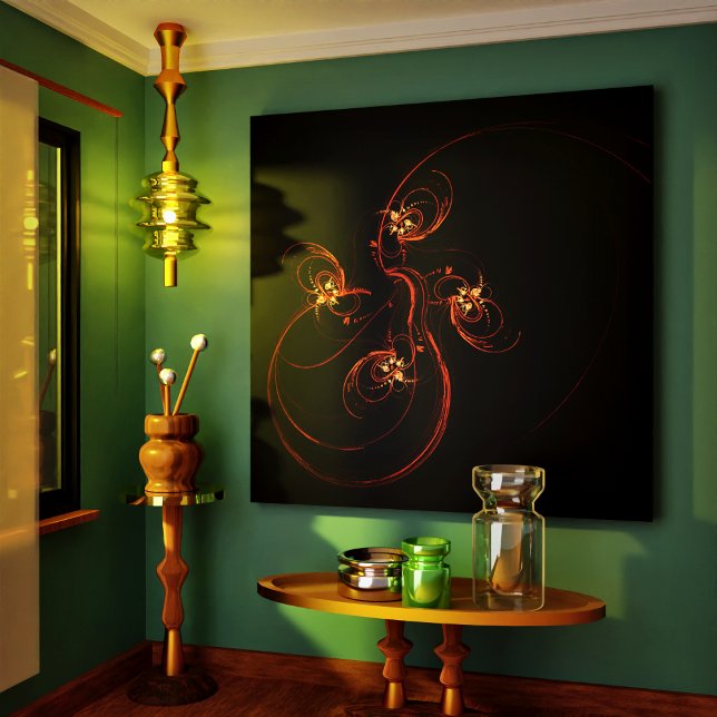 Impressão de Canvas de arte Abstrato fora do escur (Out of the Dark Abstract Art Wrapped Canvas Print)