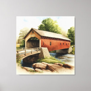 Impressão de Canvas de Arte de  de Ponte Coberta