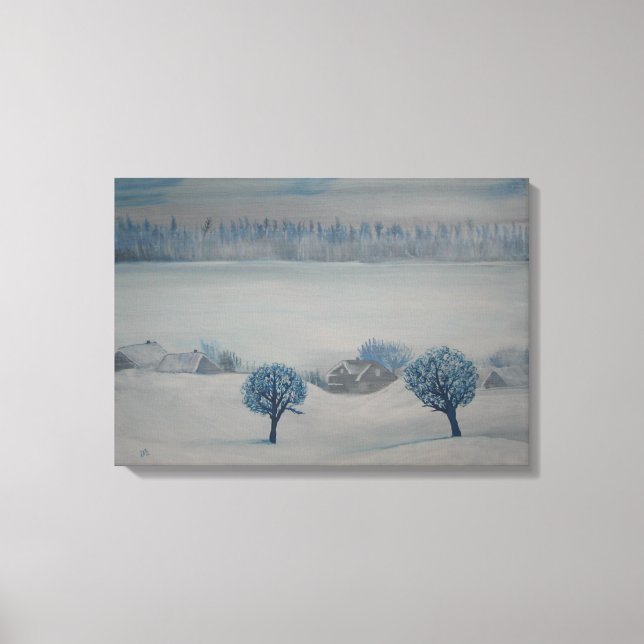 Impressão de Canvas de Inverno Opus 2 do País Suíç (Frente)