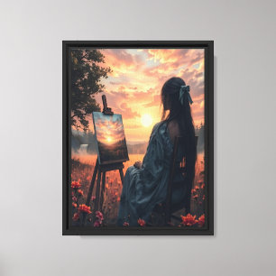 Impressão de Canvas de Muro de Artista Sunset
