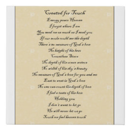 Impressão de Canvas invertida 'Criado para toque'