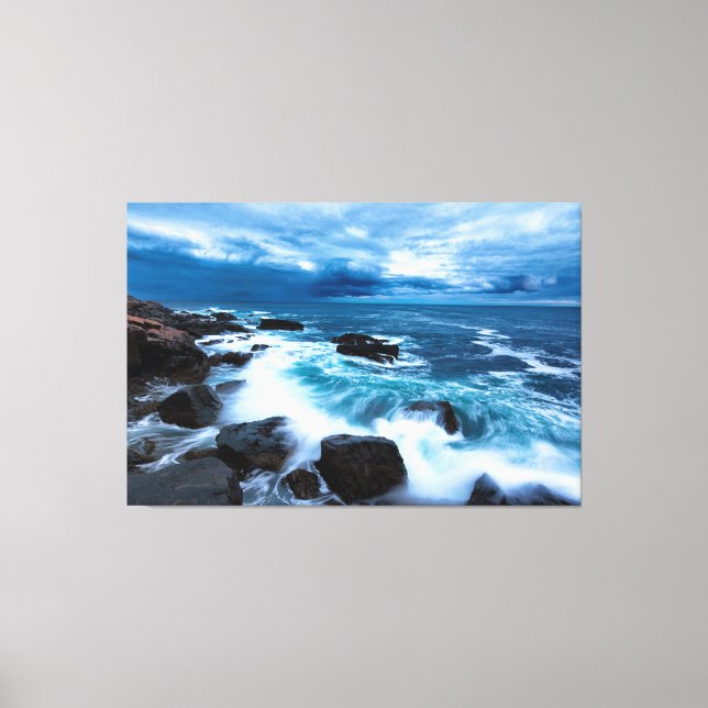 Impressão de canvas - Ondas Oceânicas Quebrando (Frente)
