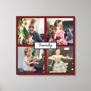 Impressão de Canvas Personalizada com Fotos da Fam