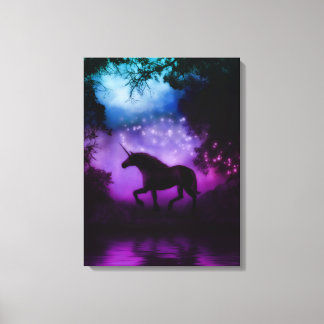 Impressão de Canvas Unicorn encantada