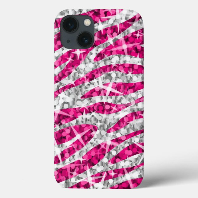 Impressão de capas de iphone rosa-claro com brilho (Verso)