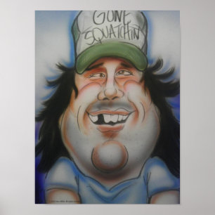 Impressão de Caricatura Bobo Bigfoot