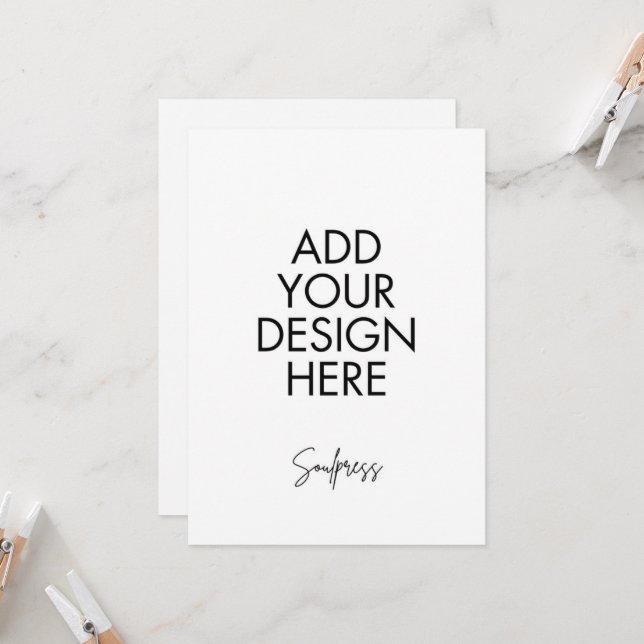 impressão de Cartão de Convite Personalizado 5x7" (Frente/Verso In Situ)