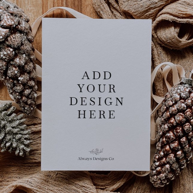 Impressão de cartão de feriado de 5 x 7" (Criador carregado)