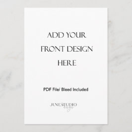 Impressão de cartão de menu duplo 5x7"