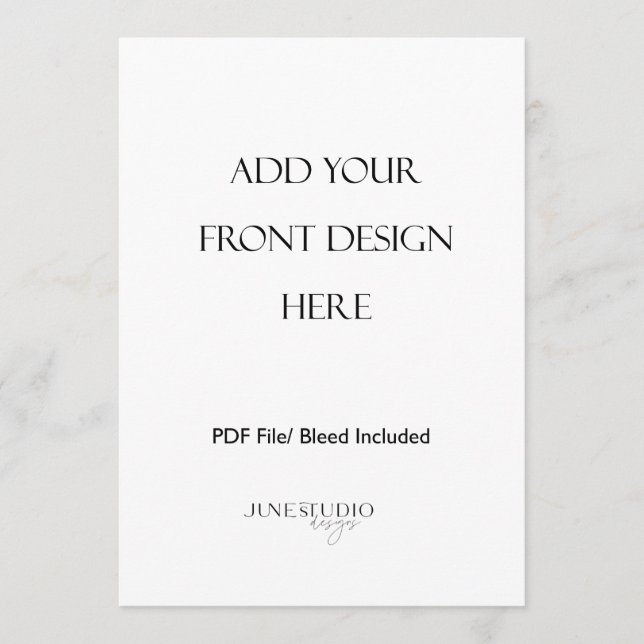 Impressão de cartão de menu duplo lado 5x7" (Frente)