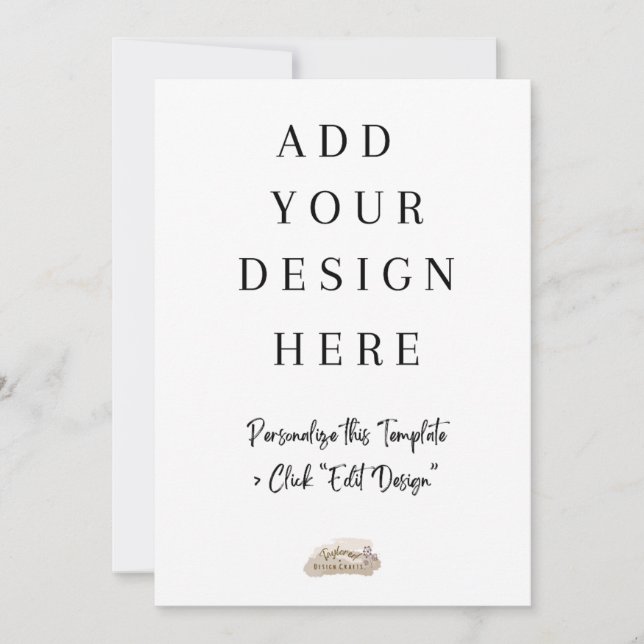 Impressão de cartão plano 5 x 7" (Frente)