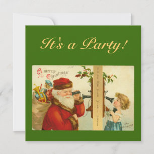 Impressão de cartão postal antigo do Papai Noel Co
