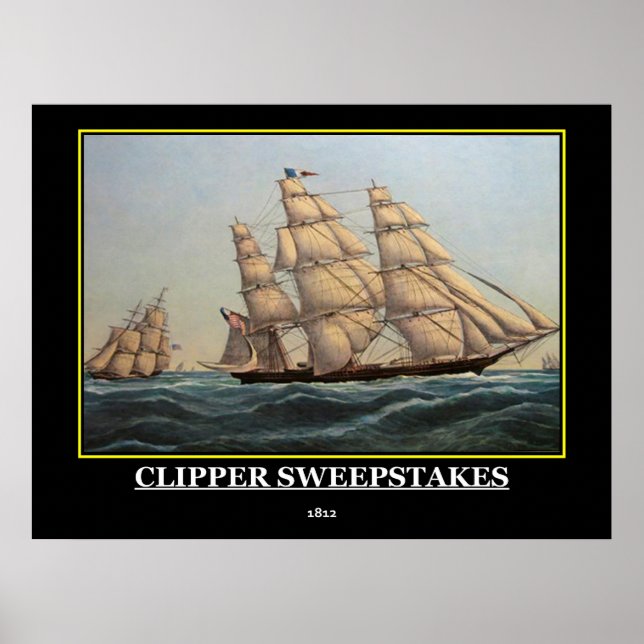Impressão de Cartaz Antigo Clipper Sweepstakes 181 (Frente)